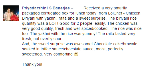 mylolchef's tweet photo. #100ReasonstobeHappy #6 #HappyCustomer #HappyUs #HappyDance #LolChef #Foodie #GurgaonFoodie #MakeHappy https://t.co/r7wGbVwaPL
