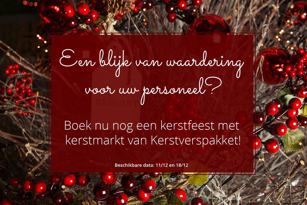 Bel of meer ons om een kerstfeest te reserveren! #kerst #kerstpakket