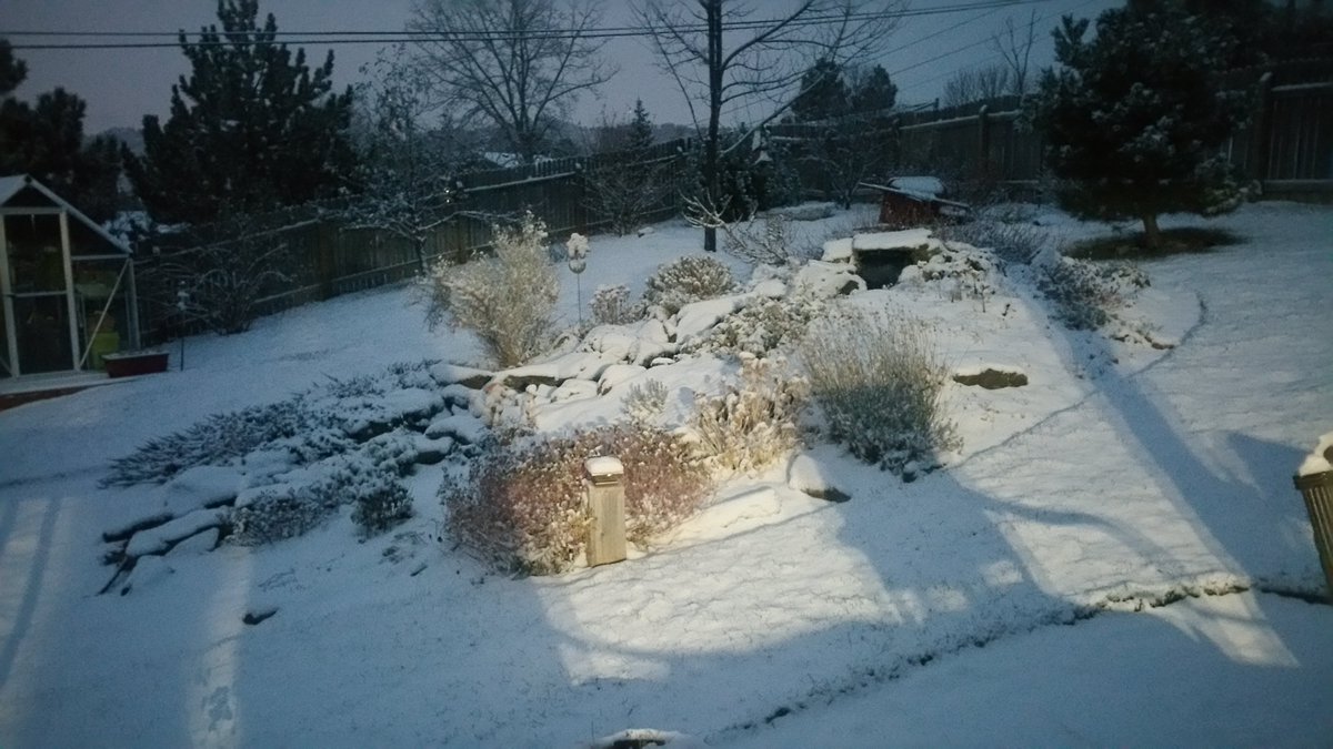StephanyBeshara's tweet photo. It's a winter wonderland in my backyard! But the roads are SLIPPERY! Drive safely today! #KOTAwx #SDroads #SDwx https://t.co/zuBn2M8SqA