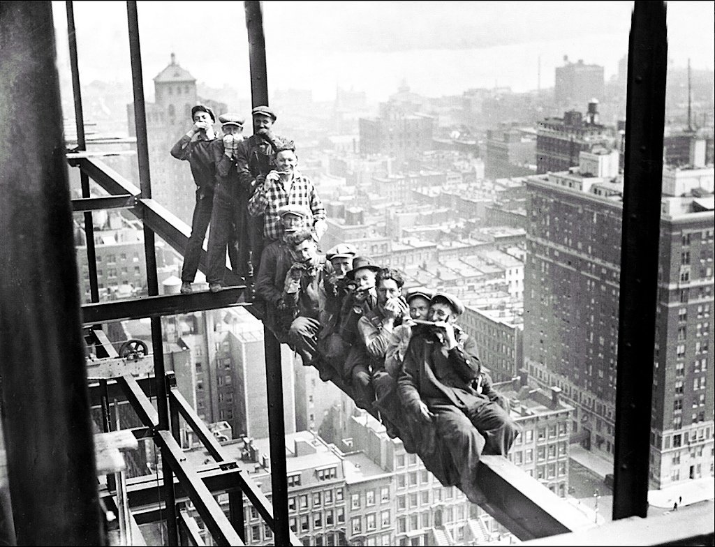 HSE_group's tweet photo. We thought we'd take another look back in the history books. This is #WorkatHeight in New York in 1920 #HappyFriday https://t.co/FJOr04pMgu