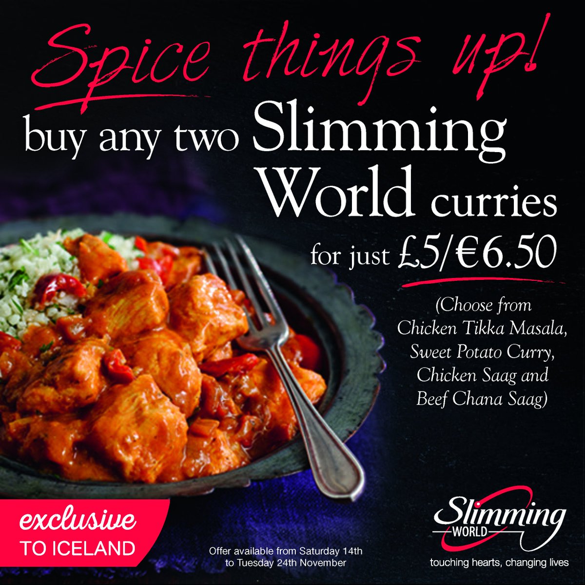 SWDriffield's tweet photo. RT SlimmingWorld "Get that #Fridayfeeling with two #SlimmingWorld curries for £5/€6.50 in IcelandFoods now! #MySWF… https://t.co/nLPKxnY6Ph"