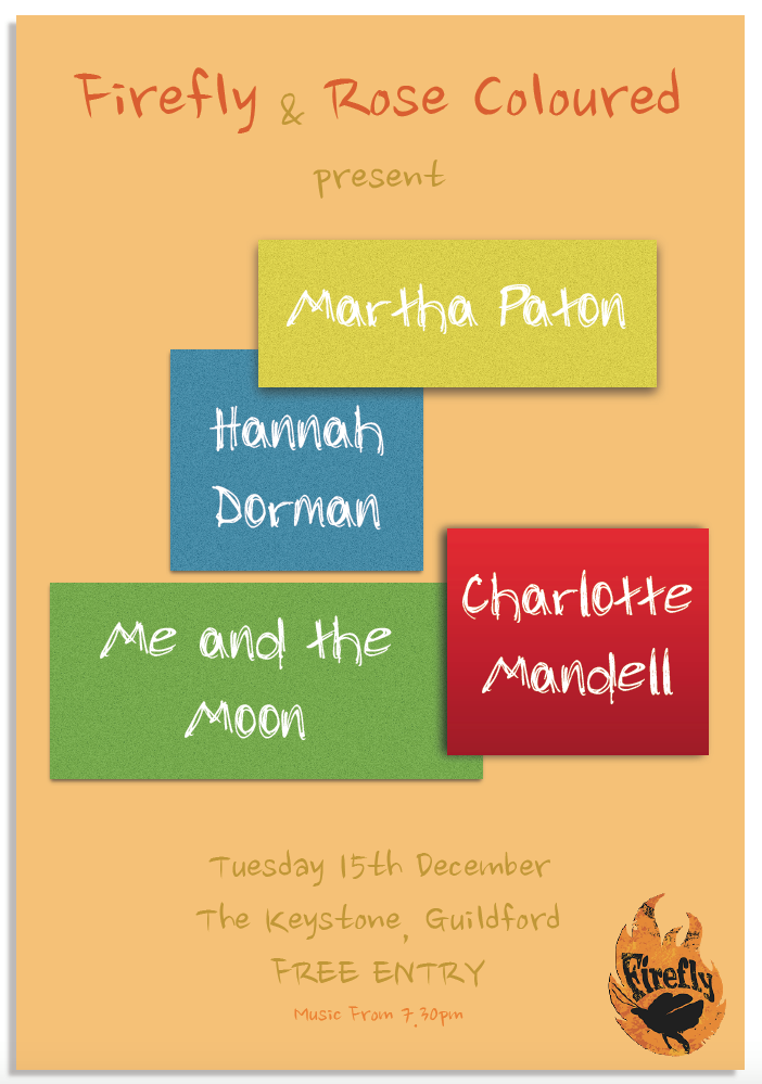 Me_AndTheMoon's tweet photo. A huge thanks to @Rose_Coloured for putting us on at @FireFlyVenues on the 15th of December! Our last show of 2015 https://t.co/AcMlyoEG7L