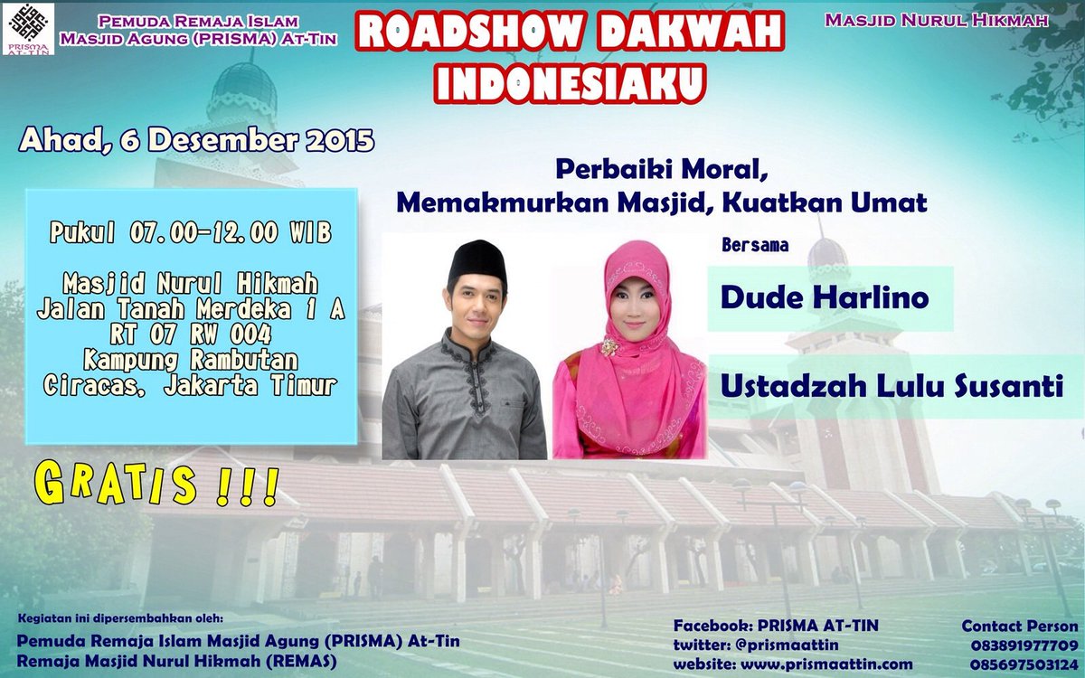 Roadshow Indonesiaku, Ahad 6 Des'15 di Mesjid Nurul Hikmah, Kp Rambutan <a href="/lulususanti/">lulu susanti</a>