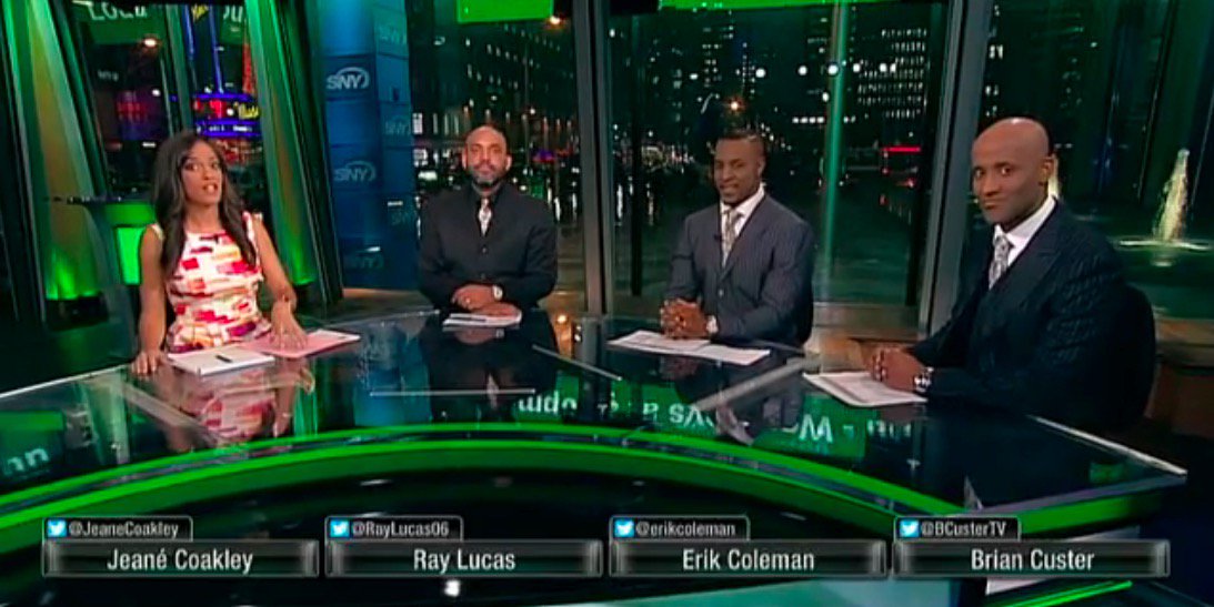 SNYtv's tweet photo. .@JeaneCoakley. @RayLucas06, @erikcoleman & @BCusterTV on the Jets and Texans https://t.co/qwmEifh54N https://t.co/eEk3ZVS0RO