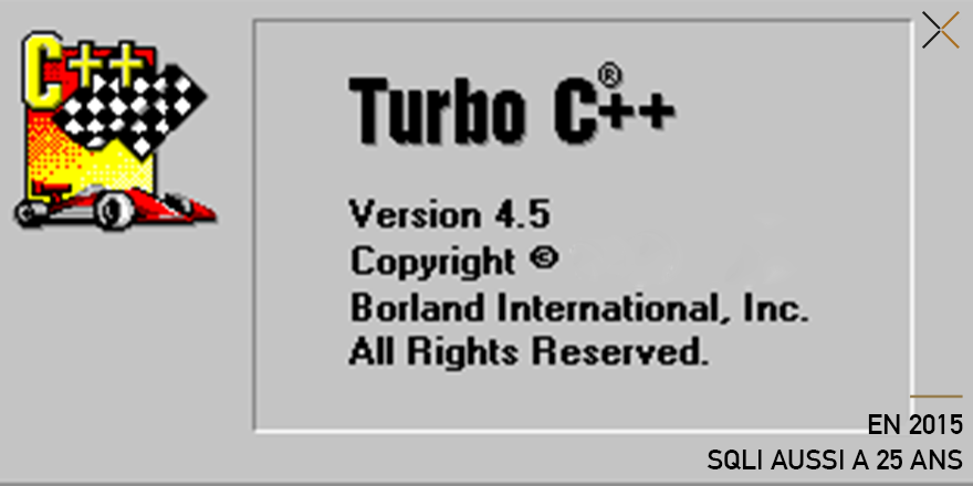 SQLI_FR's tweet photo. Il y a 25 ans, à partir de Mai 1990, la première version de Turbo C++ était distribuée par Borland #SQLI25 https://t.co/Hr5Zvlzn5Q