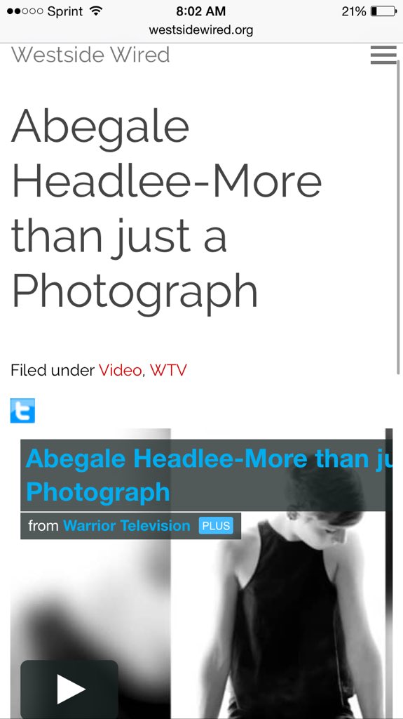 Warrior_TV's tweet photo. Check out this video about Abegale Headlee's photography career by Elias Ginsberg! 📷📹🎥 https://t.co/rYDYdhisGa https://t.co/VFcymuozcR