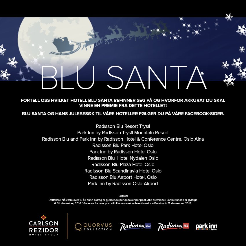 RadissonBluOSL's tweet image. Hvor er #Blusanta i dag? Fortell oss hvor han er og hvorfor du skal få en herlig middag på hotellet,! @VisitOSLO