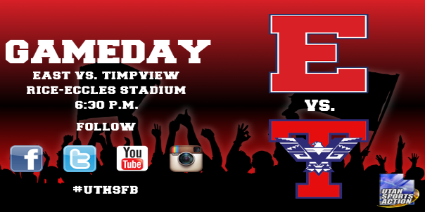 UTSportsAction1's tweet photo. GAMEDAY: East Leopards vs Timpview T-Birds. #UTHSFB #4AChampionship https://t.co/Wi6eGQH5NC