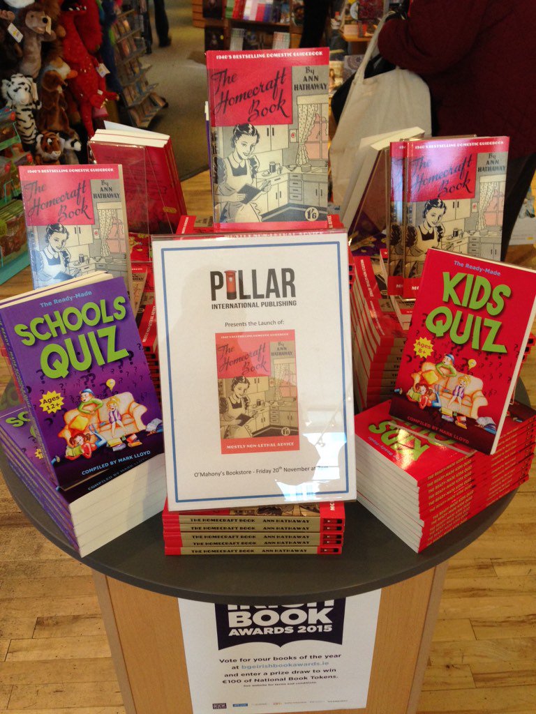 BrooksidePubSrv's tweet photo. Great display of #homecraftbook and other @IndiePillar books before launch this evening @OMahonysBooks in Limerick! https://t.co/BXp3Xj5NKb