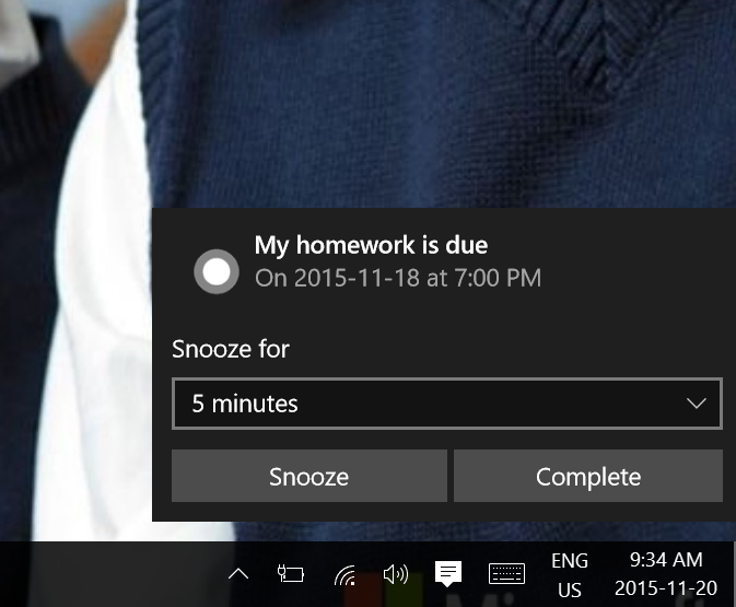 DustinJez's tweet photo. Windows10 @Cortana 'Remind Feature' helps keep Ss on track w/ assignments & tasks #devicematters #MIEExpert #EdTech https://t.co/YLwPs9OwEF