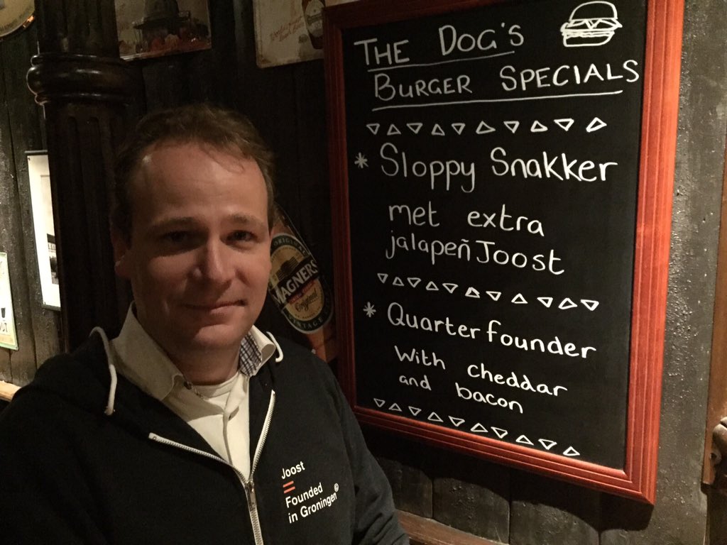 joostvankeulen's tweet photo. Launch @foundedingro was gaaf. En goeie burgers! 😉 https://t.co/5XKZpSquFH