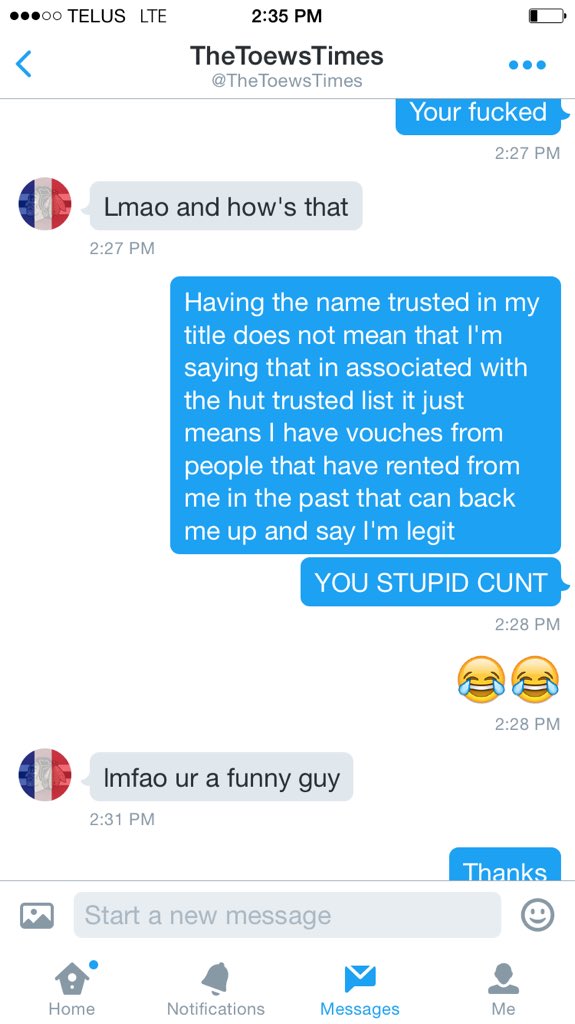 HutTrades8675's tweet photo. @TheToewsTimes @HutScams I think this kid is retarded. I never tried to scam him at all 😂😂😂 https://t.co/AUhdPI9N70