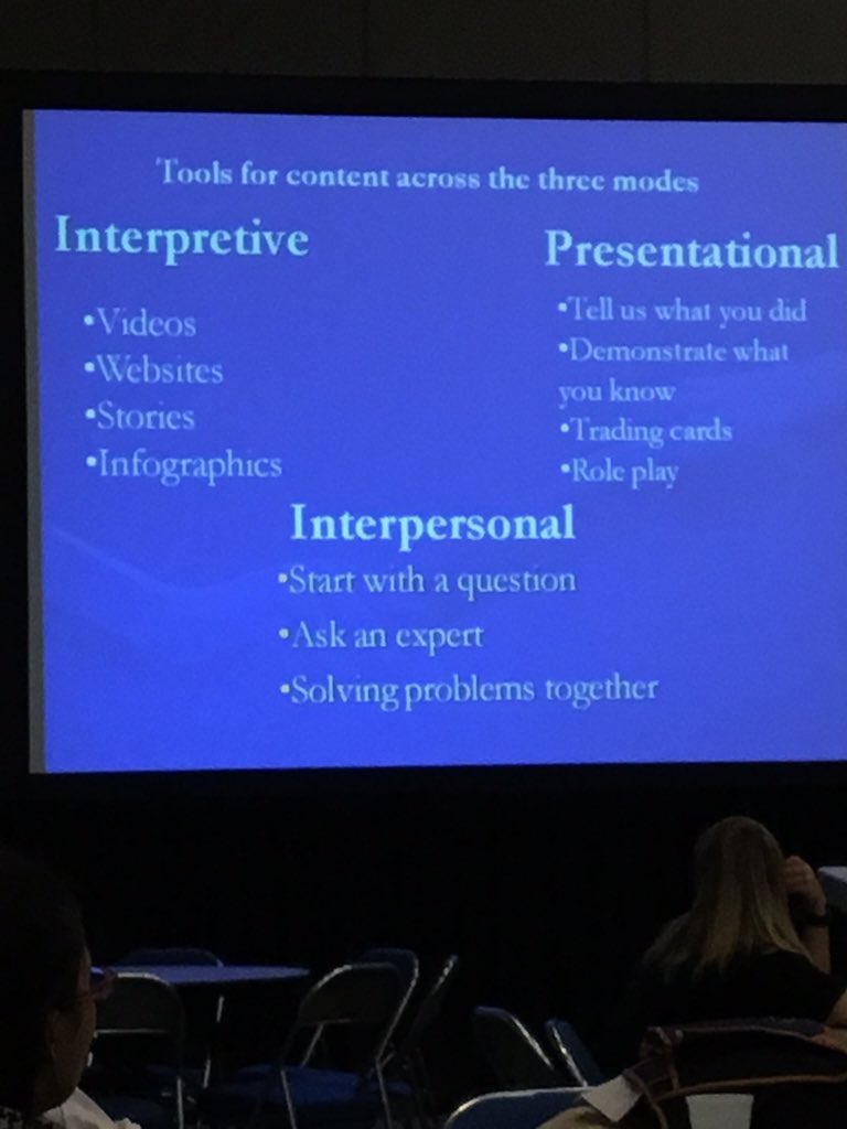WescottSpanish's tweet photo. Tools for content in #3modes @MARACAS123 #ACTFL15 https://t.co/zCGywvmsAq