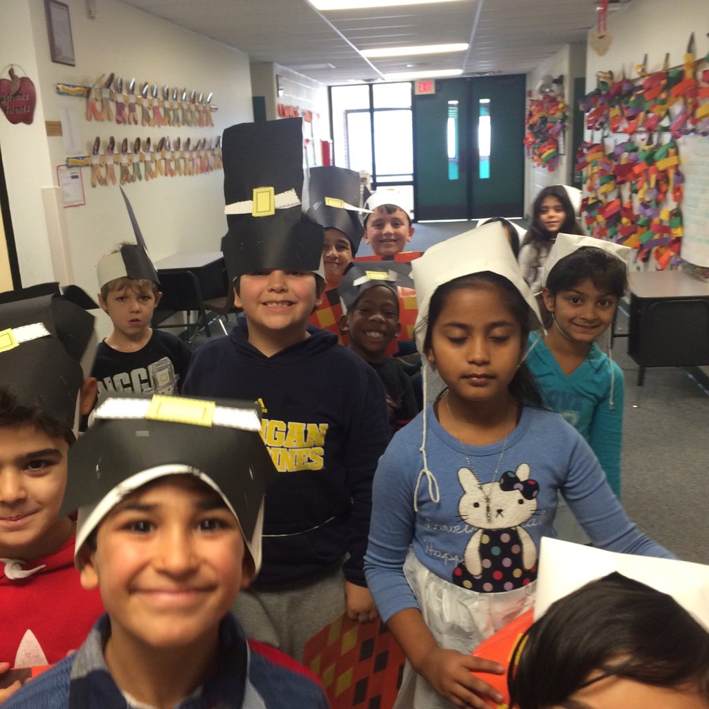 #WeAreLamphere Hiller pilgrims and Native American first and second grade feast!