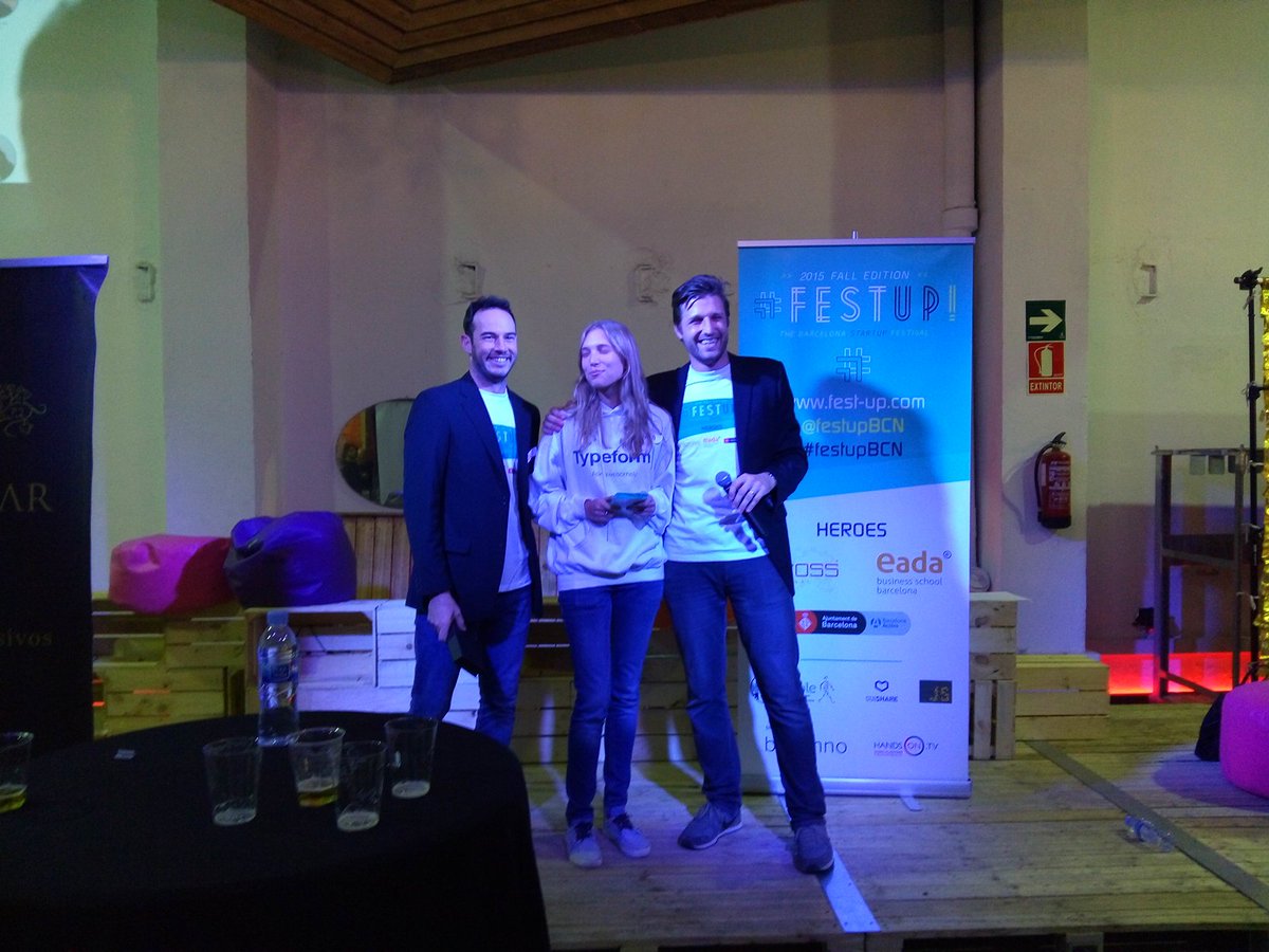 FestUpBCN's tweet photo. And the winner is... @typeform "best company to work" in #barcelona #festupbcn @Barcinno https://t.co/PERAlvGhxG