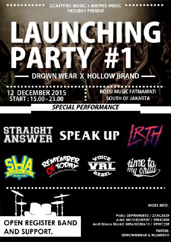 Coming Soon!! Launching <a href="/HLLWBRND/">HollowBrand™</a> x <a href="/DrownWear/">Kadir Can</a> 12 Desember 2015 <a href="/RossiMusic_/">RossiMusik Fatmawati</a> CP : 089632280610 / 599EC20F #Cheers