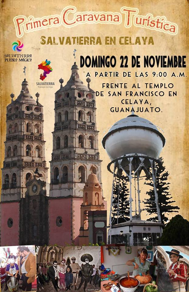 TurismoMagico's tweet photo. Gran Caravana Turística #SalvatierraPueblomágico en #Celaya Domingo 22 de Noviembre #ViveLaMagia https://t.co/ALgxO96v95