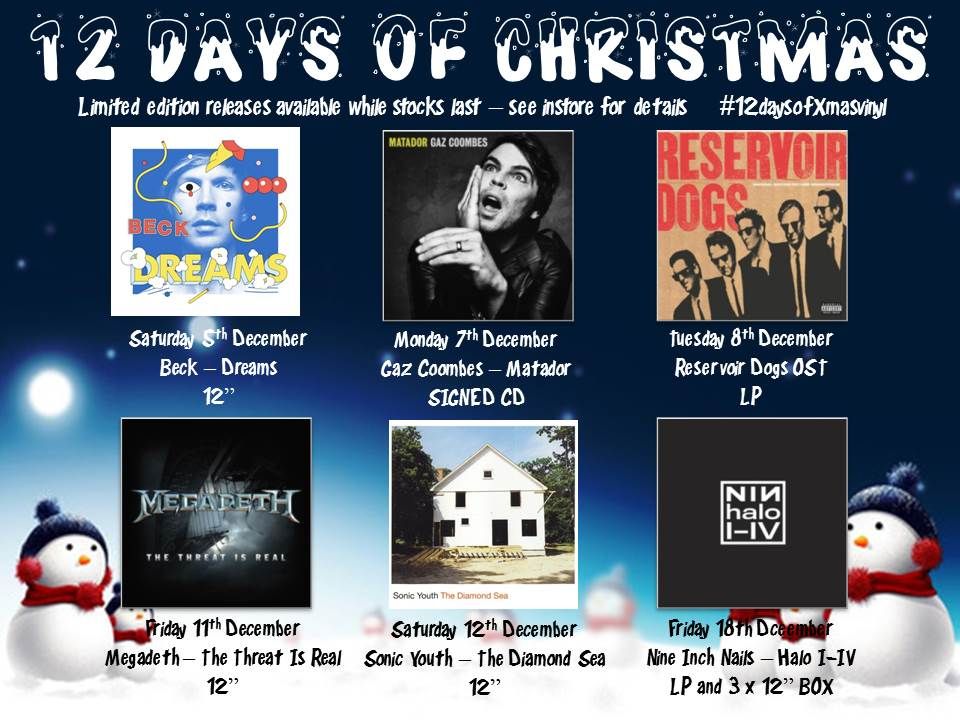 Just some of the releases for #12daysofVinyl beginning from 27th Nov