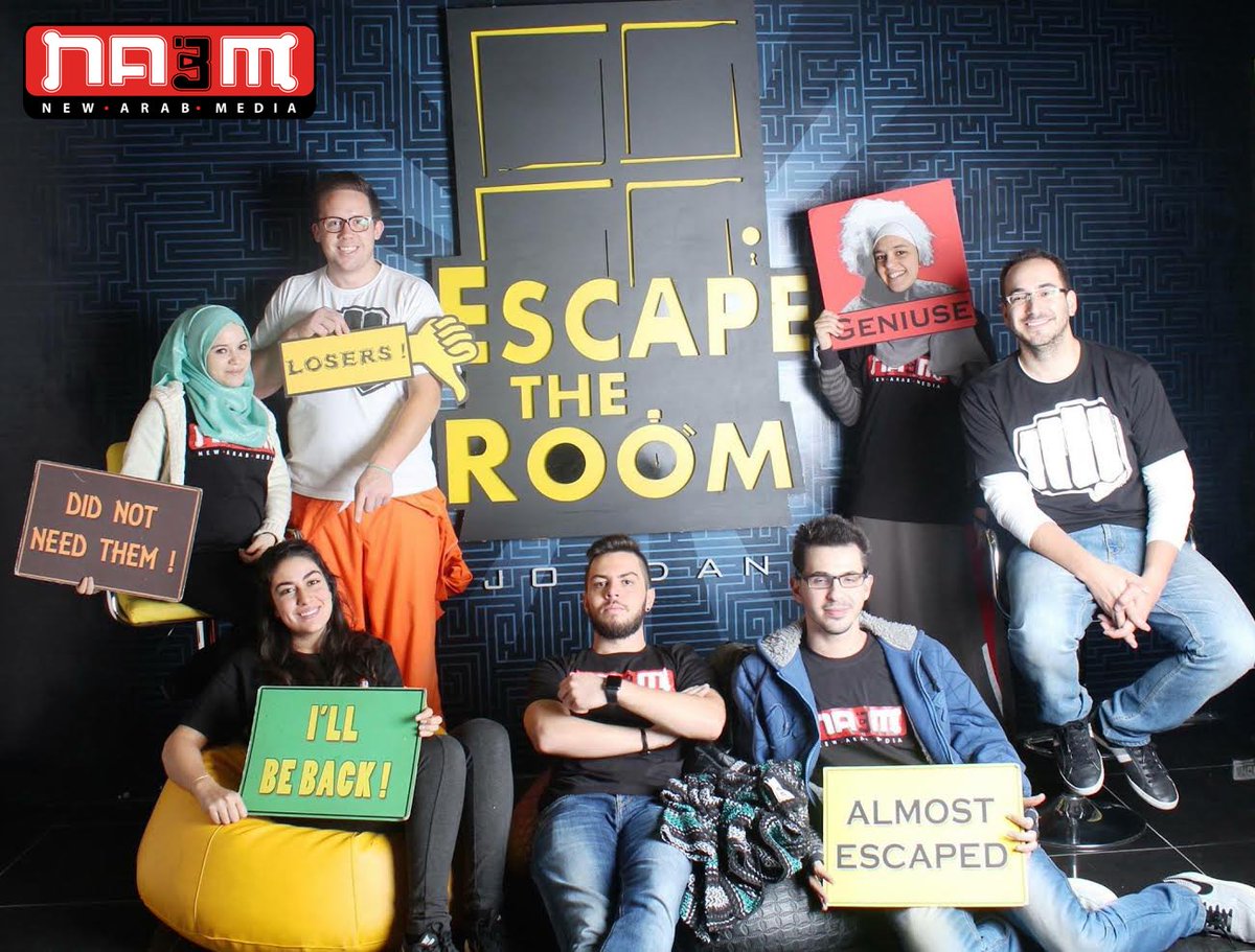NA3AMGames's tweet photo. Our team skills were put to the test and we nailed it! Big thanks to #EscapeTheRoomJordan #Na3mTeam #Na3mWeCan https://t.co/34UQYtZDpy