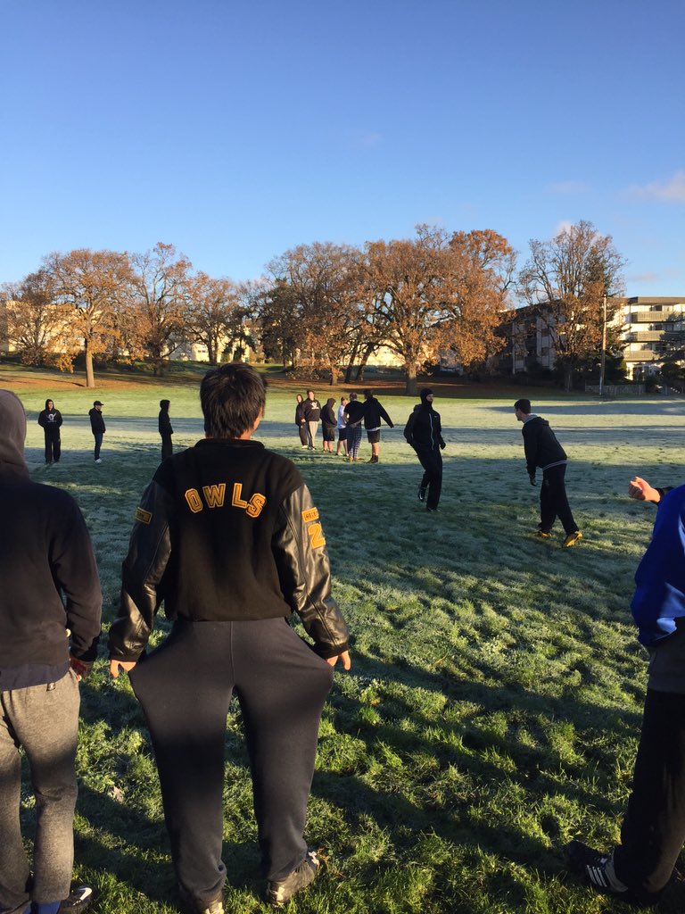 KSSowlsFootball's tweet photo. Frosty walk-through. #gameday https://t.co/uY3VT4jh1g
