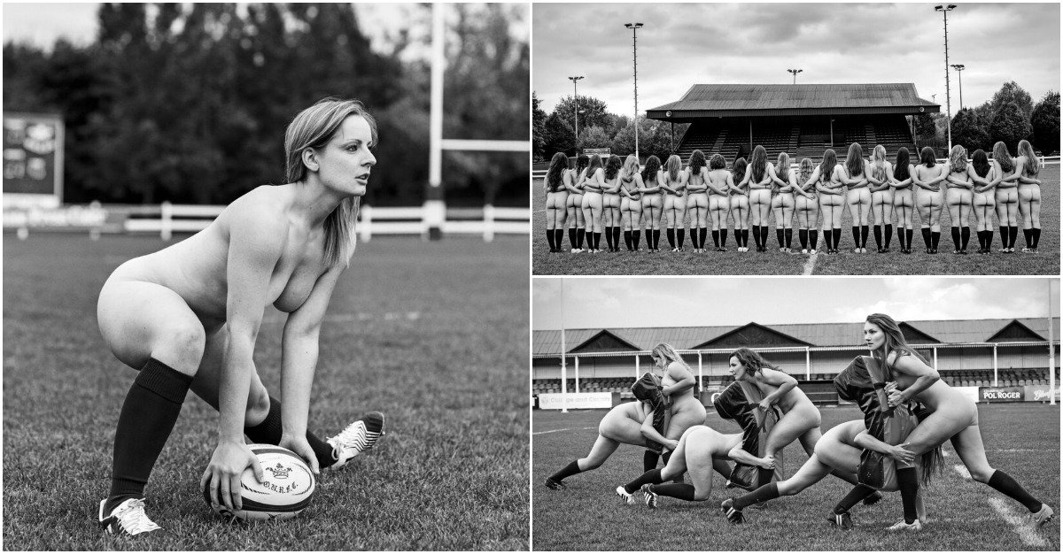 Naked female rugby team strip off for calendar to help raise money for breast cancer charity