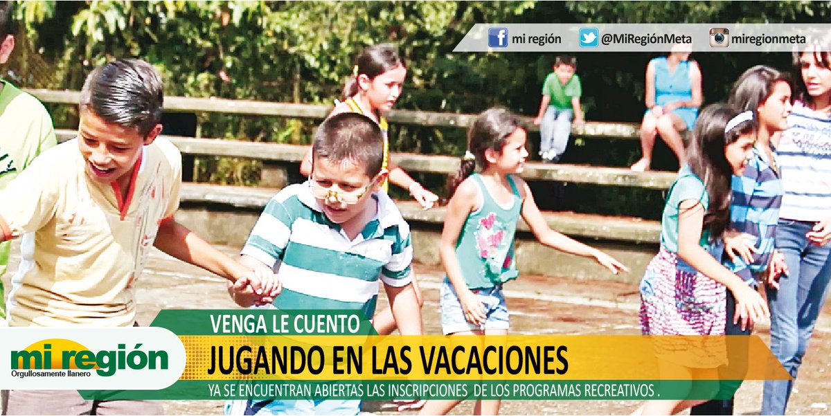 MiRegionMeta's tweet photo. Ya se encuentran abiertas las inscripciones de los programas recreativos. https://t.co/kOrTot2q1H https://t.co/r8VxX0nW11