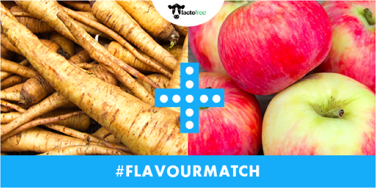 Lactofree's tweet photo. #FlavourMatch of the day is PARSNIP + APPLE. Sounds odd. Tastes incredible. What else would you pair with parsnip? https://t.co/rgthhWMqCS