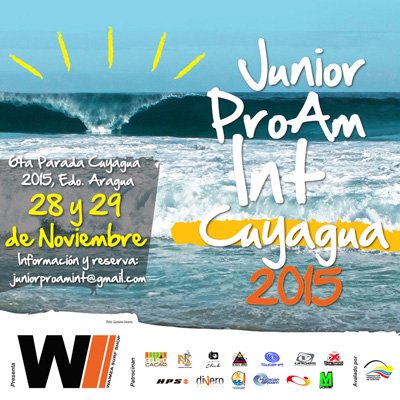 juniorproamint's tweet photo. Regresa la competencia de surfing más esperada #JuniorProAmInt con su antepenúltima edición del año Cuyagua 2015 https://t.co/1uDGqRKqnI
