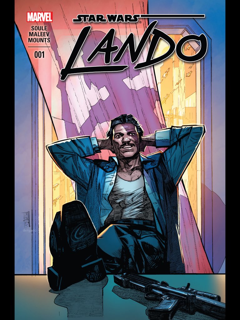 _JB88_'s tweet photo. Aah Friday how I missed you! Time for some comics. First up the Lando mini #StarWars #comicbookreading #TGIF https://t.co/tv5UDC2kxw