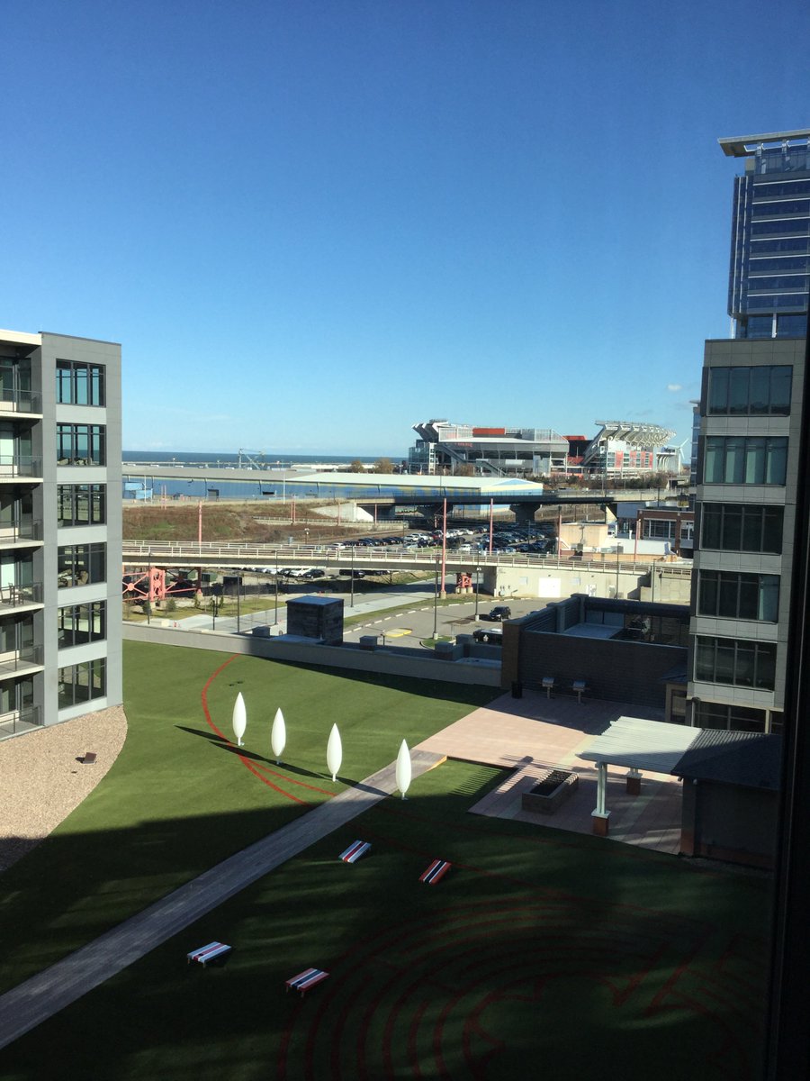 Check out the view from #apt733 schedule a tour today at the <a href="/FLBApartments/">FlatsEastBankApts</a> #flatlife # <a href="/Browns/">Cleveland Browns</a> <a href="/FEStadium/">#DawgPound</a>
