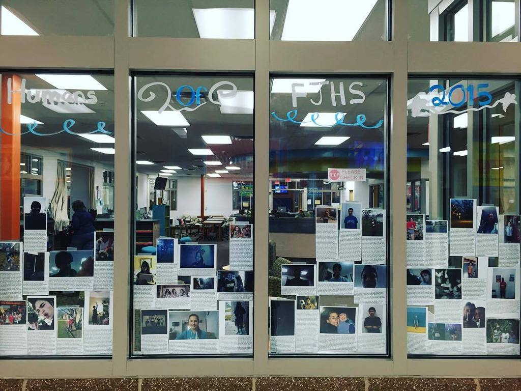 D59Friendship's tweet photo. Have you checked out the Humans of FJHS wall yet? @humansoffjhs https://t.co/nznnw0a7Oi https://t.co/yUtzuzgo3S