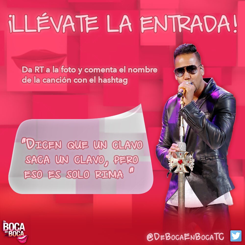 TCNautas's tweet photo. 🎤 "Dicen que un clavo saca un clavo". 🎶 ¿Cuál es? ¡Gánate la entrada!

Da RT, síguenos y usa el HT: #DBEBestaDeModa. https://t.co/BG9iwwi5sa