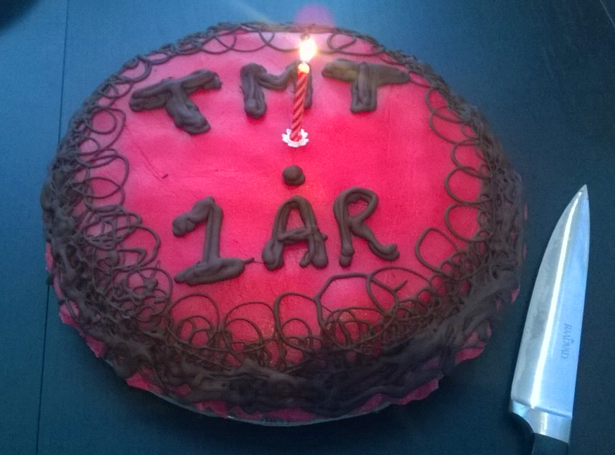 MinionsTavern's tweet photo. It's now a year since we officially became The Minion's Tavern! Hurray! 
Minion Sarah made a cake! Celebrations! https://t.co/N2vyOFvDQr