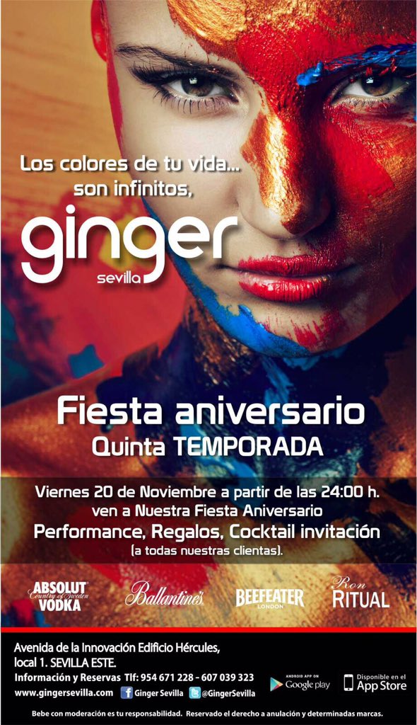 Te esperamos esta noche en Ginger!! Lista de invitados de 00'a 1'30. Fiesta aniversario!! Vente!!