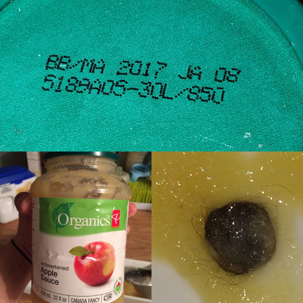 ktm_1212's tweet photo. Plz check ur Apple sauce.Throw it out if product # matches.Found hair/fibers.They have been contacted #pcorganics https://t.co/pznNOsh5FU