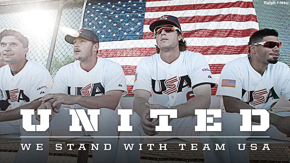 USABaseball's tweet photo. RETWEET to show your support for #TeamUSA as they take on South Korea in the first-ever #Premier12 final at 5 am ET. https://t.co/HNzkECJmgp