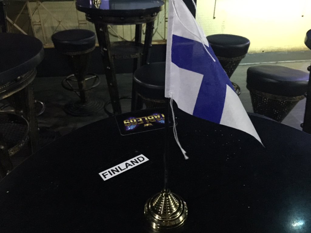 Sing4Singapore's tweet photo. #flaglets mark the #reserved table for each team competing at the #olympicsofsinging! #kwc2015 #KWCworld2015 https://t.co/1WOJaAU5op