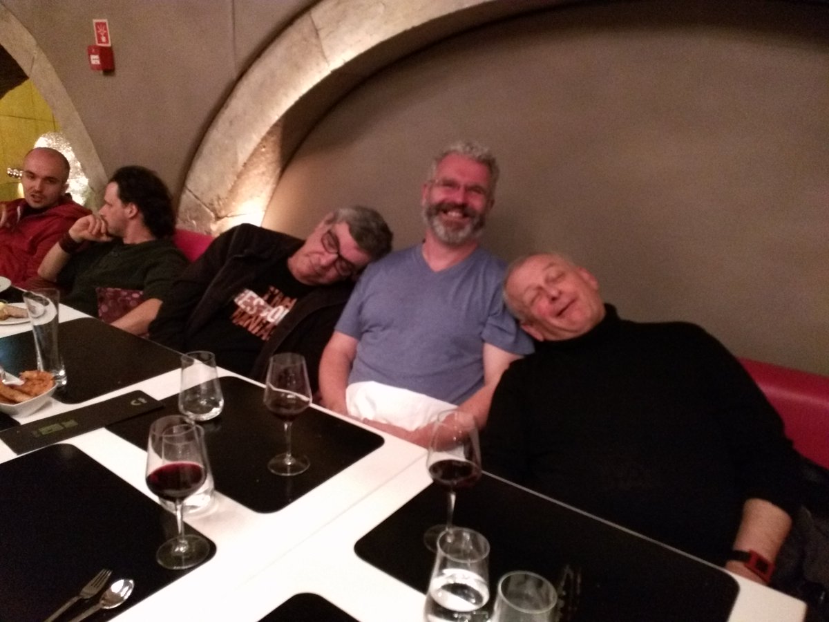Alan_Quayle's tweet photo. After a long hard week in #Lisbon @jamesbody and @andyjrsmith grab a well earned nap. Nurse! @telestax @TADSummit https://t.co/DoQPid1gW5