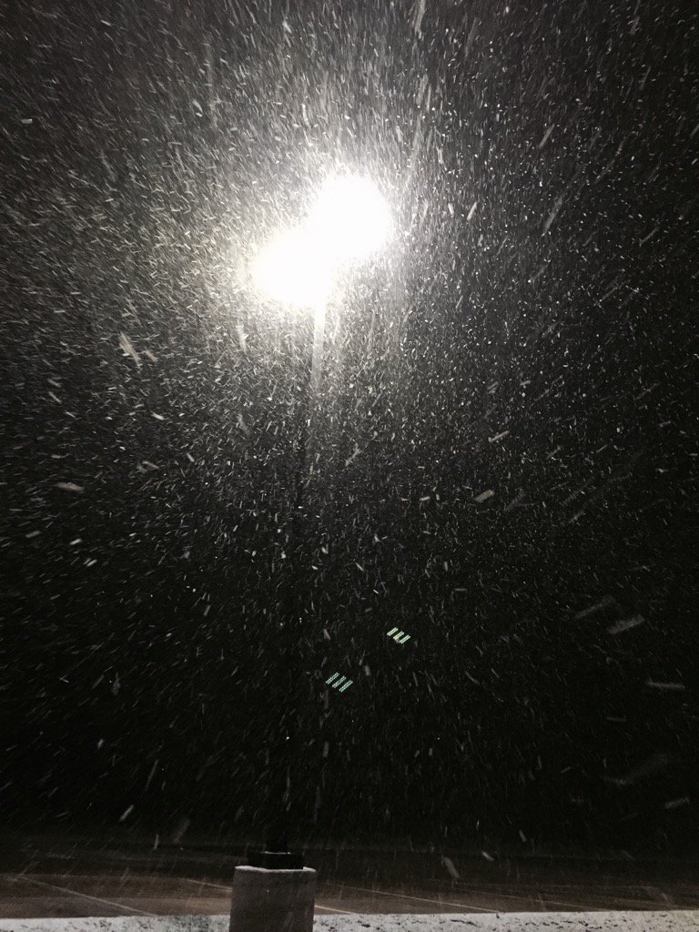 Sempo's tweet photo. Well what do you know. It's snowing! Could be an interesting weekend. https://t.co/oEEwq9Gkto