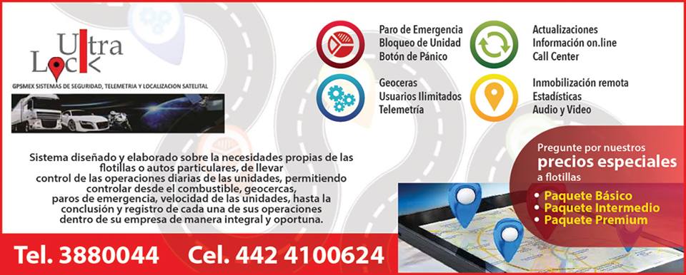 MiCiudadQro's tweet photo. #UltraLock
GPS Sistemas de seguridad, telemetría y localización satelital
Pregunta por las promociones
Tel. 3880044 https://t.co/g8eEfW0L9M