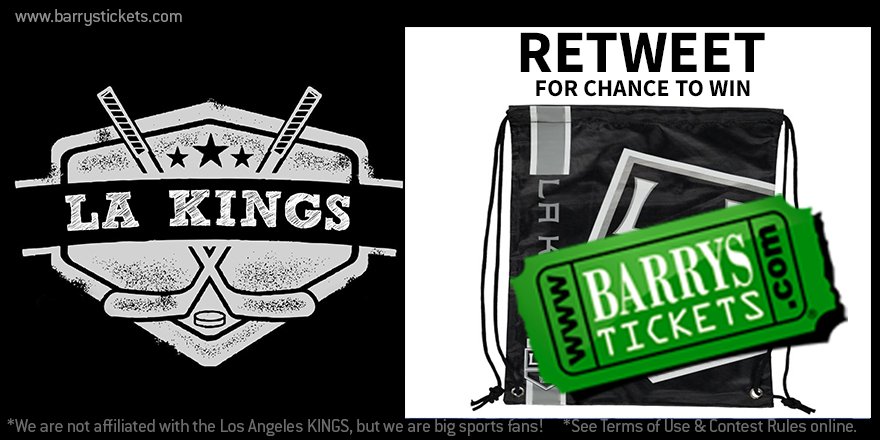 BarrysTickets's tweet photo. RETWEET 4 chance to win #LAKings bag! Get 10% off #LAKingstickets https://t.co/yrqwyNMHsO from Barry's! https://t.co/aQxsXtSt3y