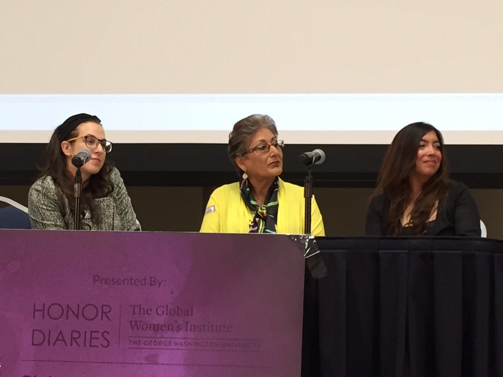 raksgeo's tweet photo. #CWFF2015 Paula Kweskin, Raheel Raza and Zainab Khan shine at the Censored Women's Film Festival. https://t.co/x5YcSm4FW5