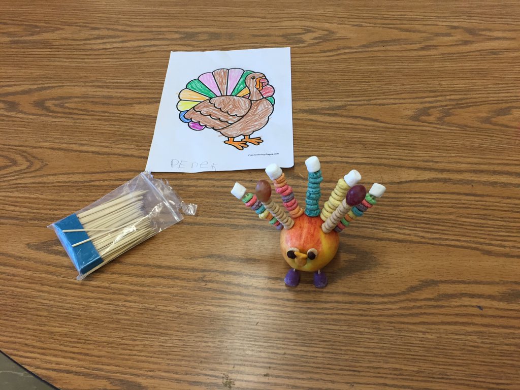 BayvillePrim's tweet photo. KD &amp; KL make Apple Turkeys!!! #BayvilleSchools https://t.co/AG7ApdqjFA
