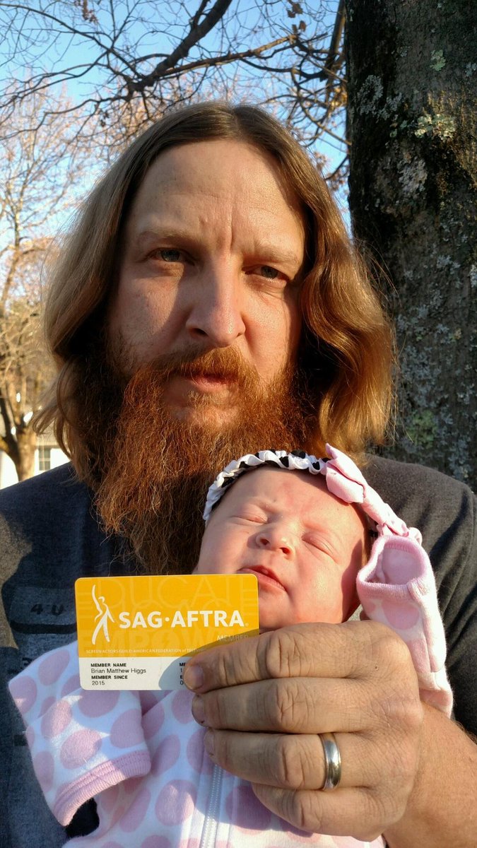BrianMHiggs's tweet photo. Recently 2 great moments happened back to back. Becoming a #sagaftramember & welcoming 1st child. #blessedactor https://t.co/BxanzK1ye1
