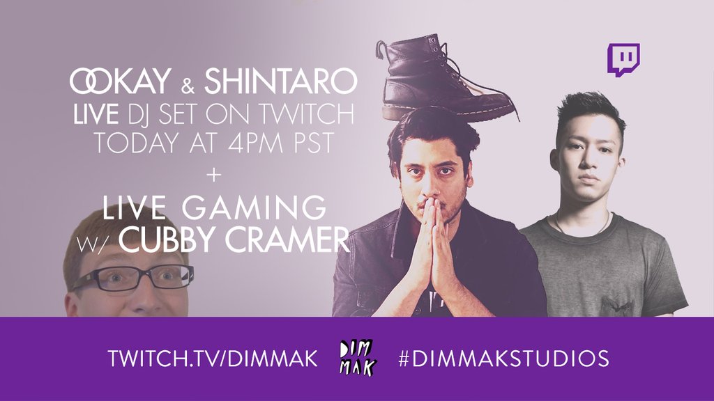 Tune in: twitch.tv/dimmak  @Twitch @Ookayx @DJ_SHINTARO @CubbyCramer https://t.co/vLXqe3pMyo