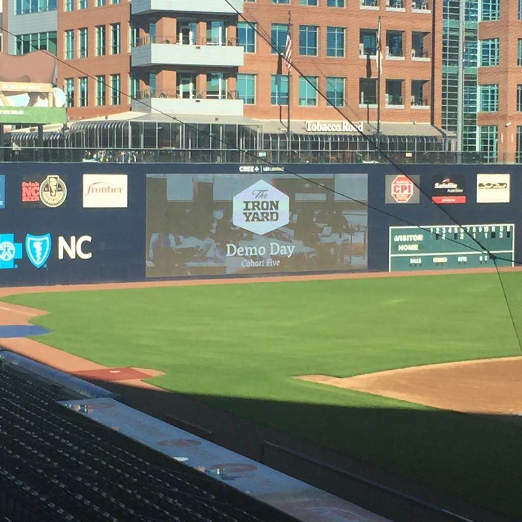 abfunFairy's tweet photo. @TheIronYard is kind of a big deal #coders @DurhamBulls #jumbotron #NCtechnology #Ruby #FrontEnd #Python #BCBSNC https://t.co/UDpeAxD6kh