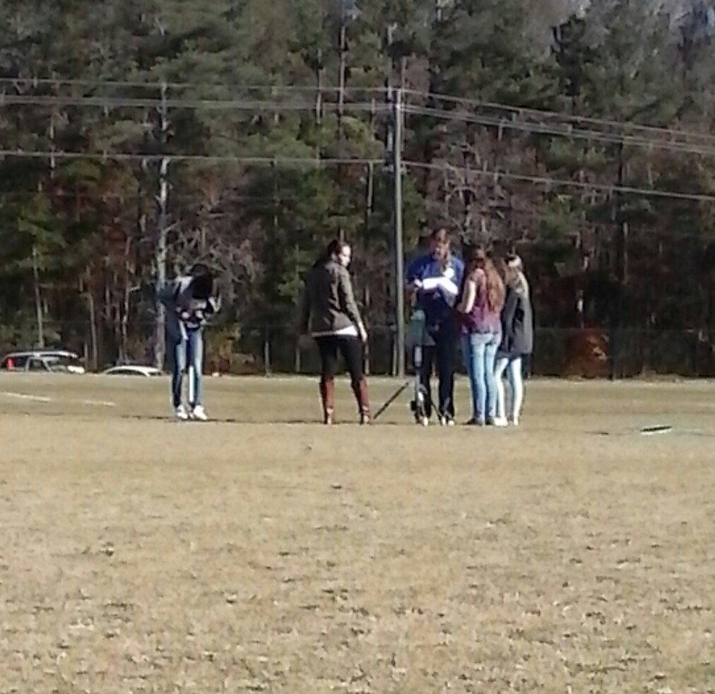 NHSPandG's tweet image. Mr. Novak's physics class ventured outside to show its thanks for gravity by testing its limits. #WeAreNewnan