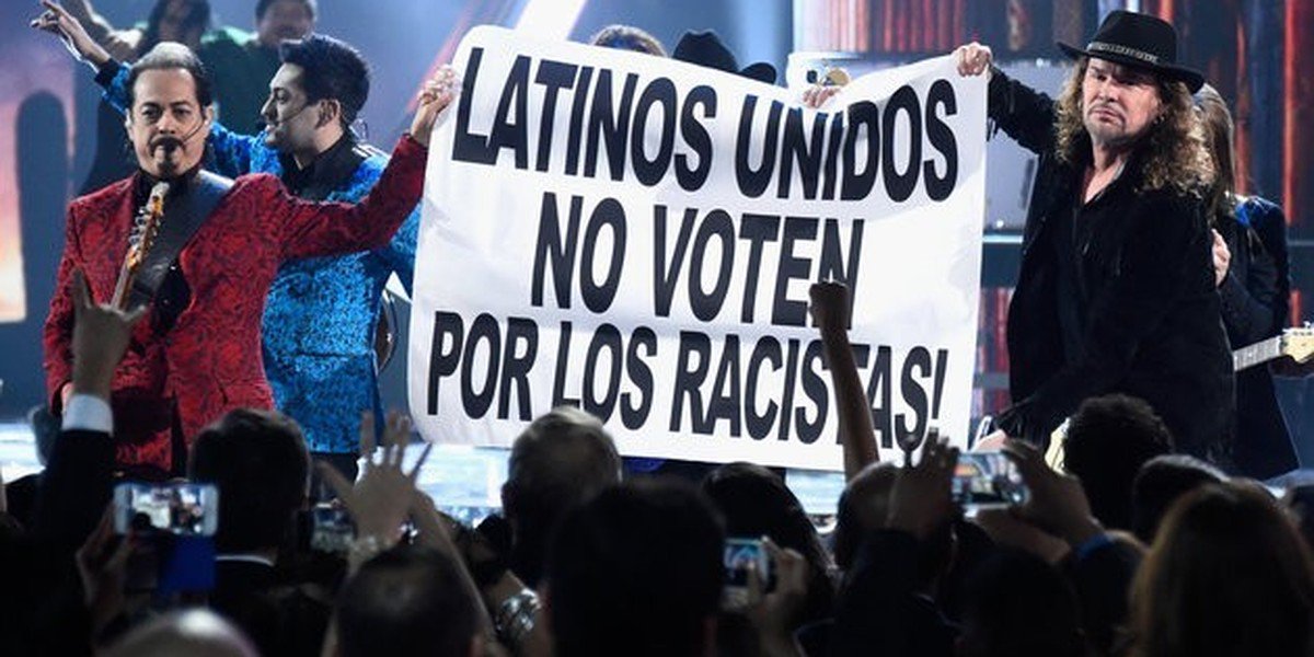 theFlama's tweet photo. Mana (@manaofficial) and LTDN (@tigresdelnorte) Turn Up For Latino Vote At #LatinGrammys: https://t.co/yWWbUuIm3K https://t.co/iq4LwEJN2C