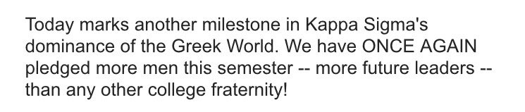 MuEtaKappaSigma's tweet photo. It's a great day to be a Kappa Sigma! #TaKΣover https://t.co/ykkwWue0t9
