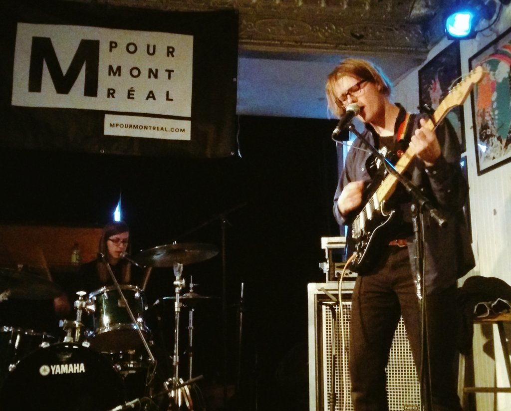 manitobamusic's tweet photo. Manitoba's @CannonBros channelling those '90s slacker pop vibes at @MFORMONTREAL. #mbmusic #M4MTL15 https://t.co/9RtDpmZypO